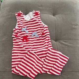 Red and White Striped Kids Matching Set